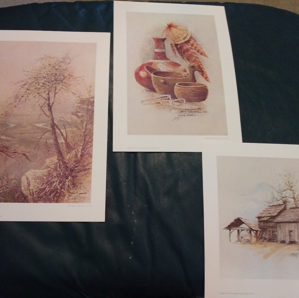 Ben Hampton artist prints. Nancy Ward Heritage Series. Stamped with initials.